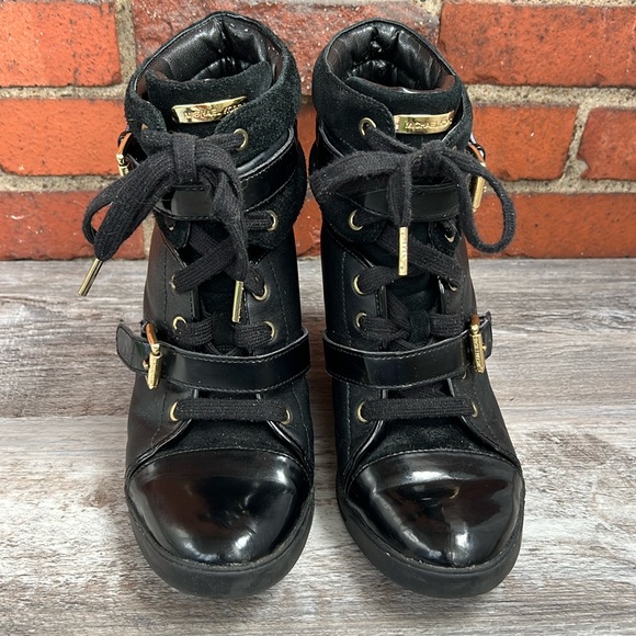 MICHAEL Michael Kors Platform Wedge High Top Sneakers ASO Ariana Grande - Picture 2 of 15